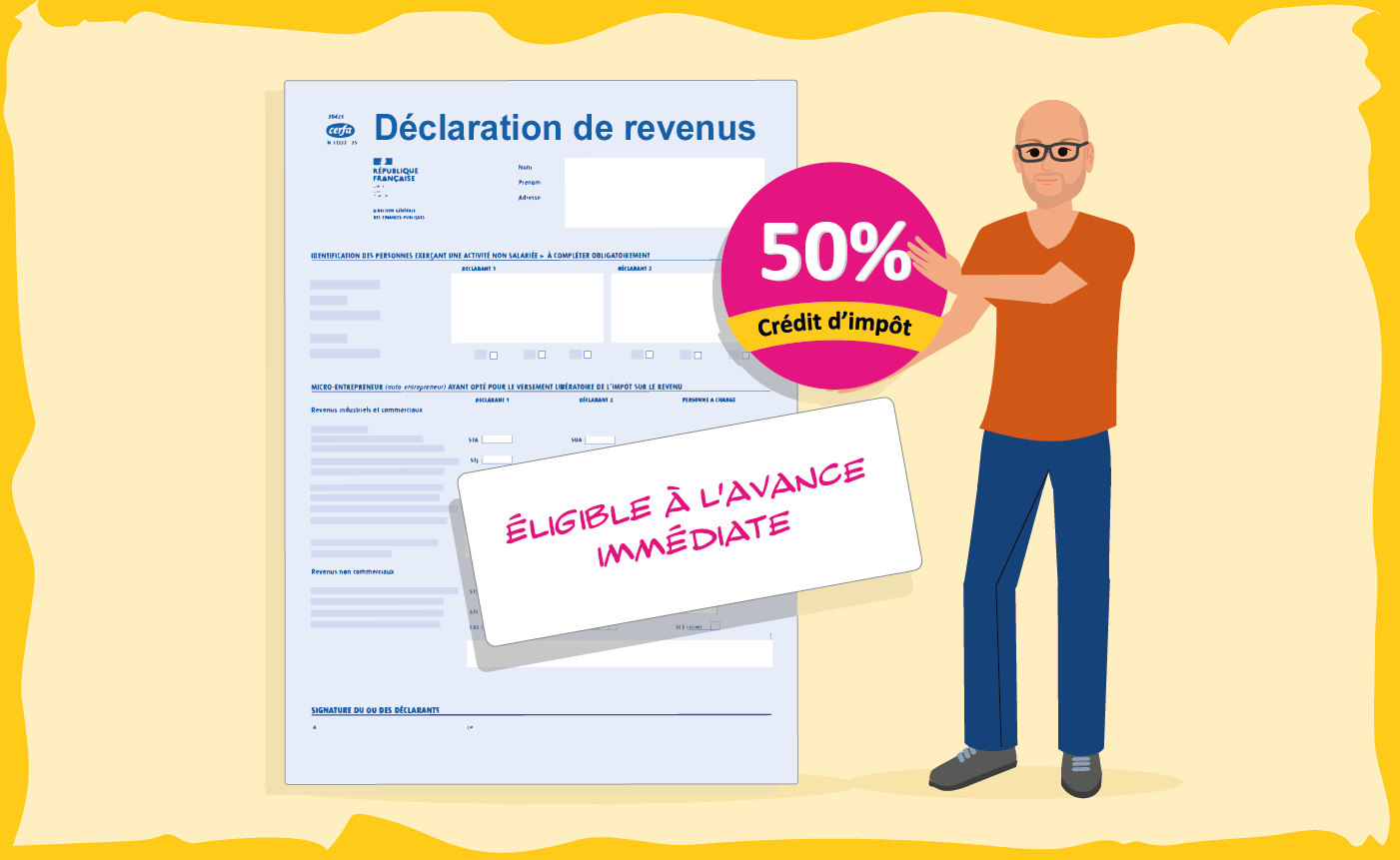Un tarif maîtrisé, avec crédit d'impôt de 50%